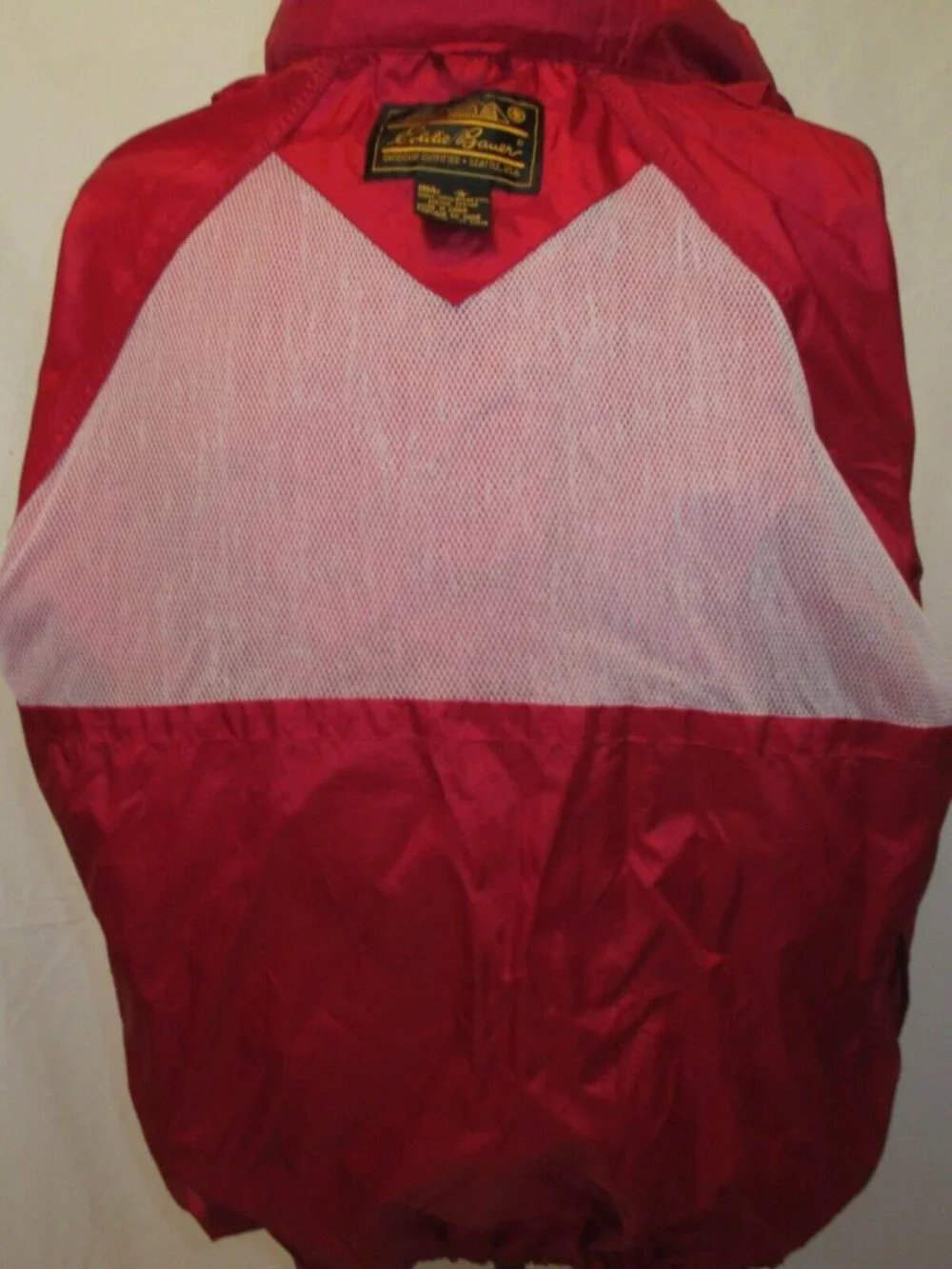 Eddie Bauer Men's Red Breathable Jacket Lined Waterproof Coated Size XL
